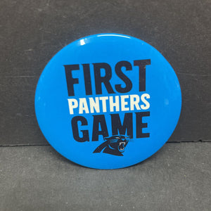 "First Panthers Game" Button Pin