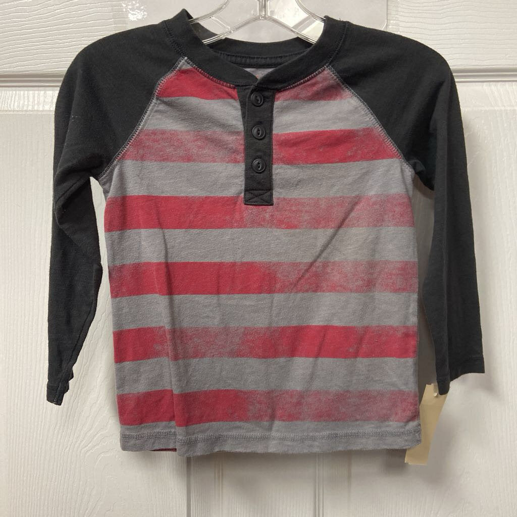 Striped Button T-Shirt