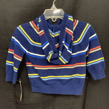 Load image into Gallery viewer, Striped Hooded Zipped Sweatshirt
