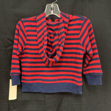 Load image into Gallery viewer, Striped Hooded Zipped Sweatshirt
