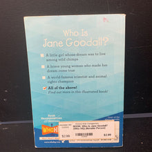 Load image into Gallery viewer, Who Is Jane Goodall? (Who HQ) (Notable Person) (Roberta Edwards) (Puffin Cover) -series educational paperback
