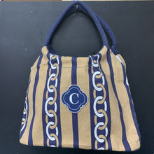 Load image into Gallery viewer, Striped "C" Monogrammed Bag
