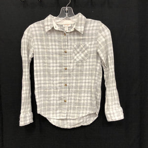 Plaid Button Down Top