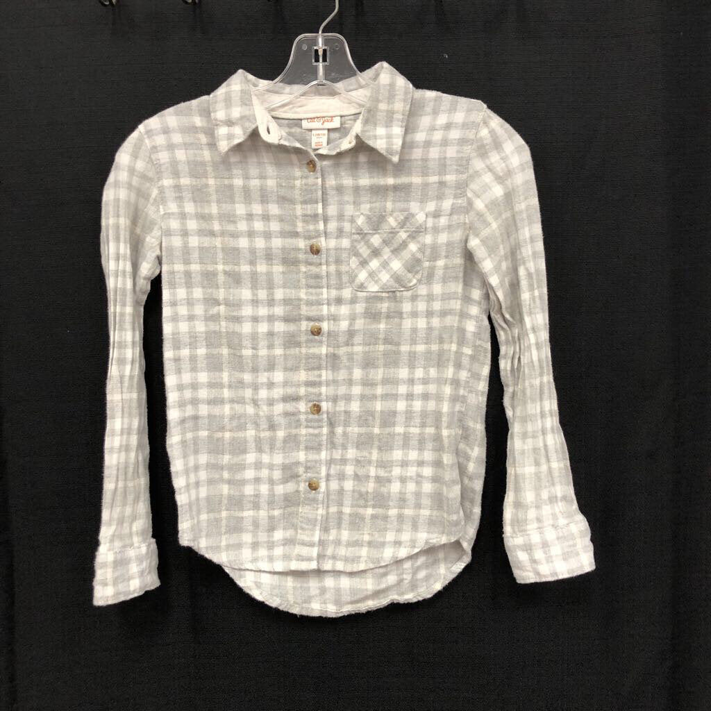 Plaid Button Down Top