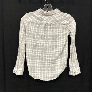 Plaid Button Down Top