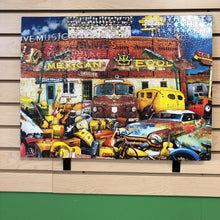 Load image into Gallery viewer, Clunkers John Roy Rusty Shimmer "John's Juke Junk Joint" Jigsaw Puzzle (Ceaco)
