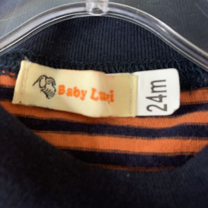 Striped Pumpkin Halloween T-Shirt (Baby Luigi)