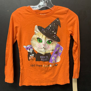 Halloween Cat T-Shirt Top