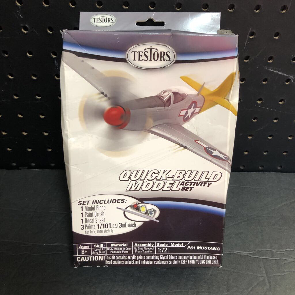 P51 Mustang Plane Quick Build Model Kit (NEW) (Testors)