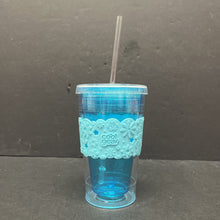 Load image into Gallery viewer, Double Walled Insulated Flower Tumbler Cup

