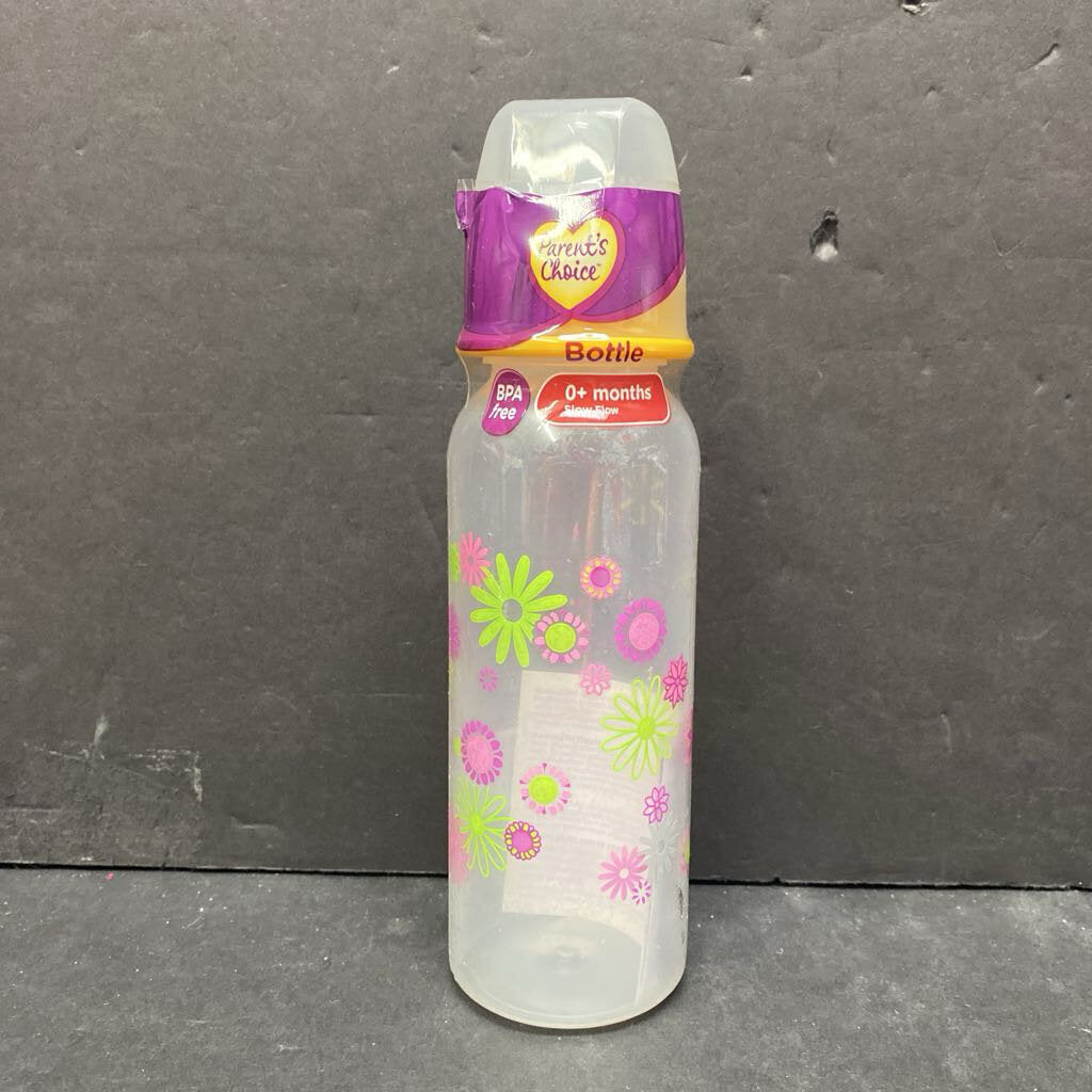 Flower Baby Bottle w/Lid (NEW)