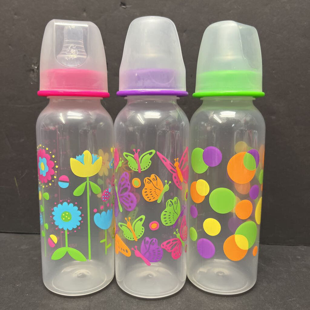 3pk Baby Bottles w/Lids