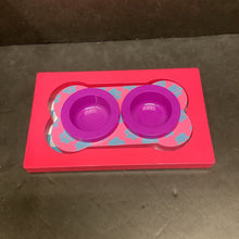 Load image into Gallery viewer, Wooden Pet Food Stand w/Bowls for 18&quot; Doll
