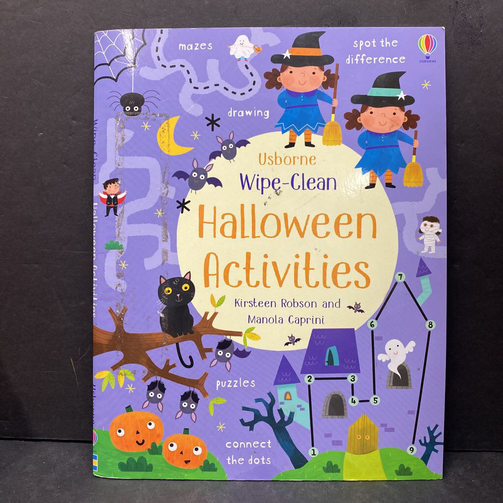 Usborne Wipe-Clean Halloween Activities (Kirsteen Robson & Manola Caprini) -paperback activity