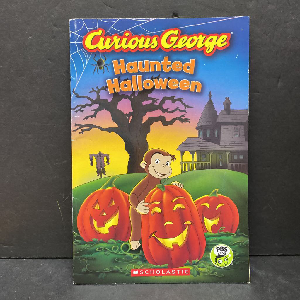 Curious George Haunted Halloween (Green Light Readers Level 2) -character reader