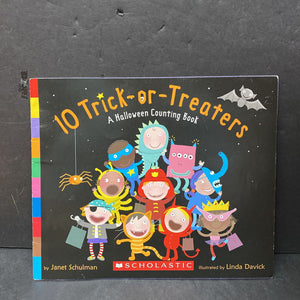 10 Trick-or-Treaters: A Halloween Counting Book (Janet Schulman) -paperback