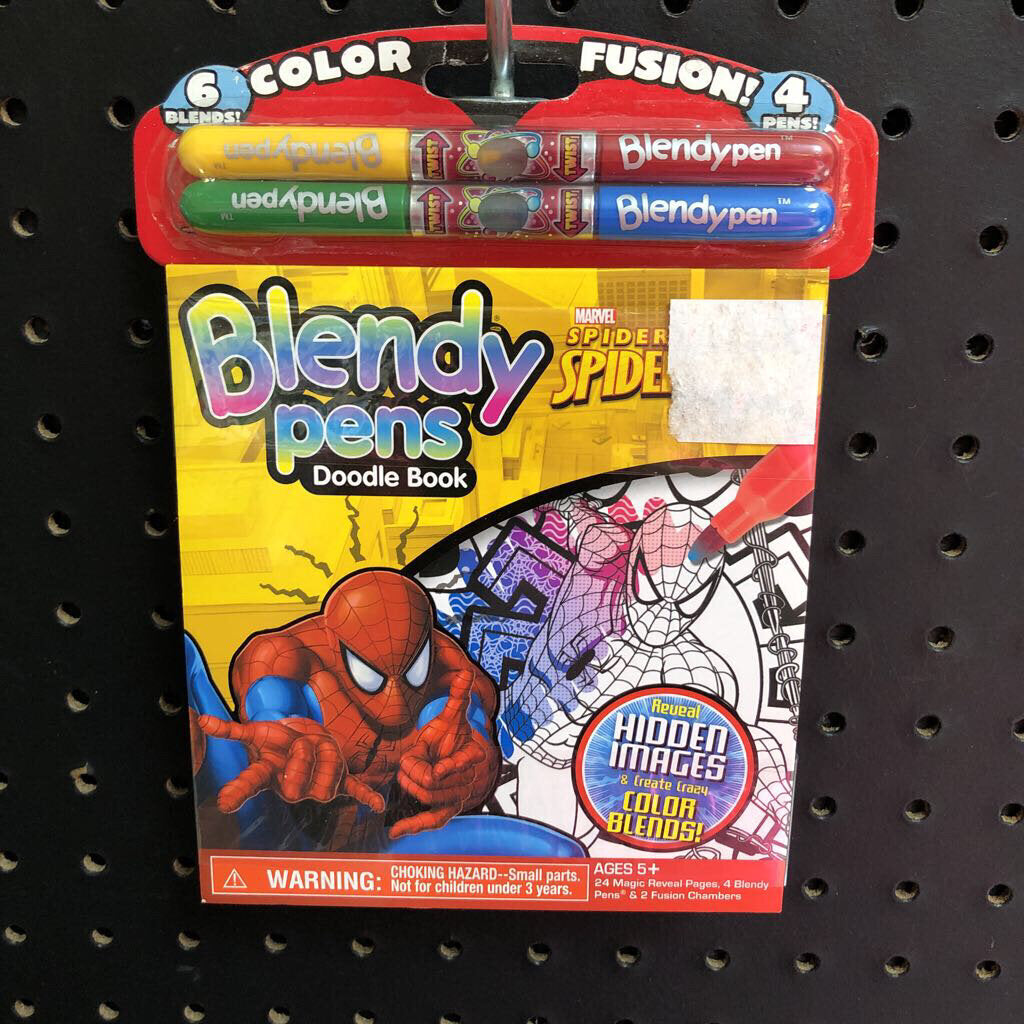 Spiderman Blendy Pens Doodle Book (NEW)