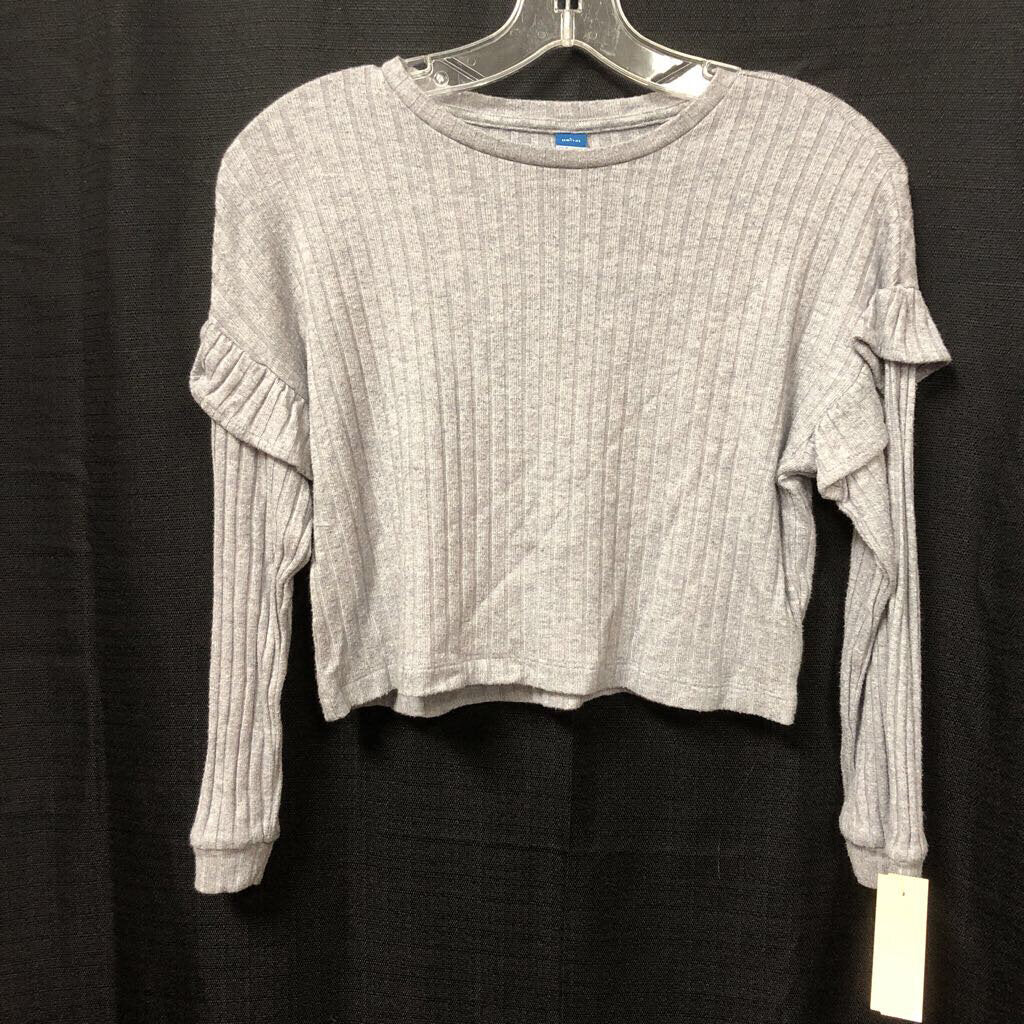 Ruffle sleeve crop top