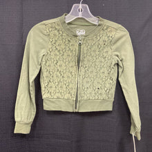 Load image into Gallery viewer, Lace zip crop top
