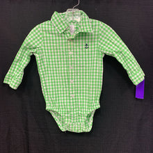 Load image into Gallery viewer, Plaid polo onesie
