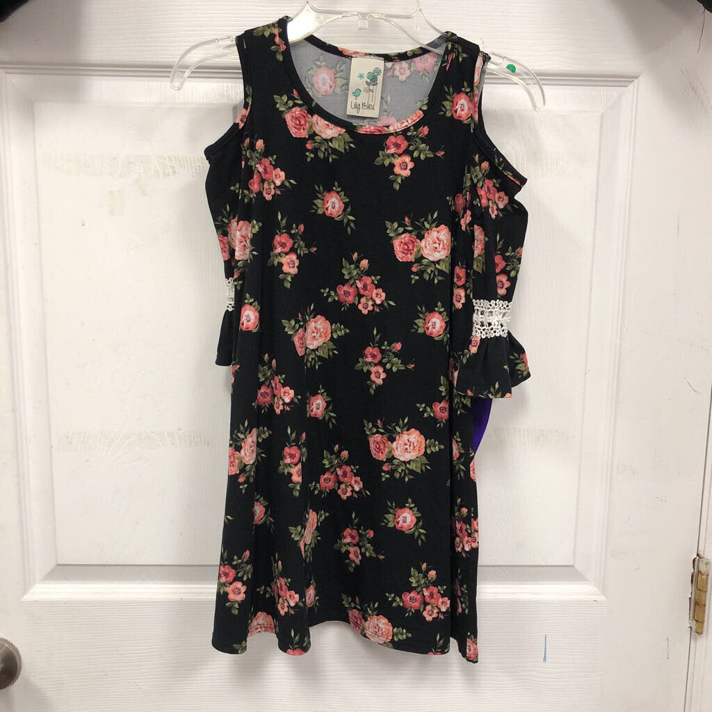 Flower off shoulder dress
