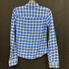 Load image into Gallery viewer, Button down plaid top
