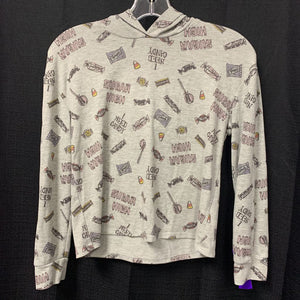 "I need candy" hooded halloween top