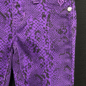 Snake Print Denim Pants