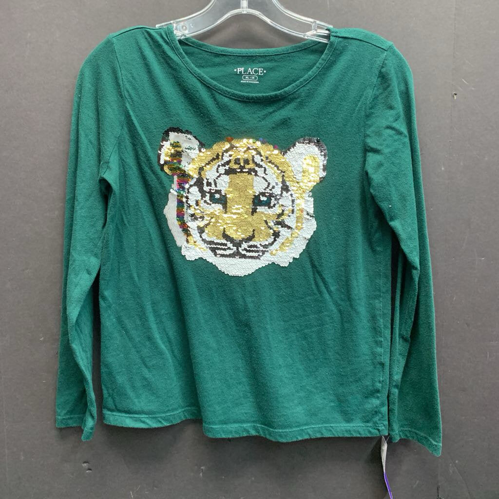 Tiger sequin top