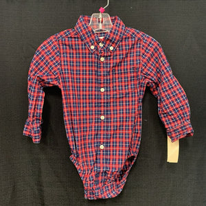 Button down collared onesie