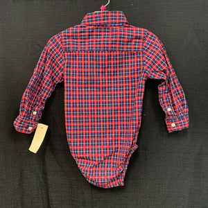 Button down collared onesie