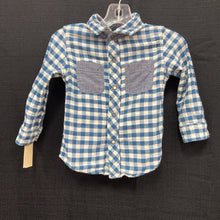 Load image into Gallery viewer, Stripe/plaid button reversible shirt
