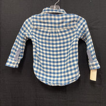 Load image into Gallery viewer, Stripe/plaid button reversible shirt
