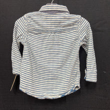 Load image into Gallery viewer, Stripe/plaid button reversible shirt
