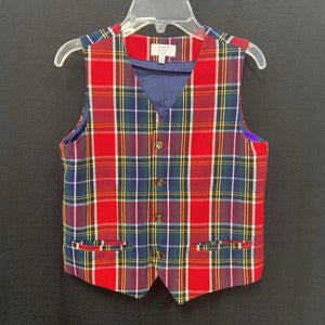 Plaid Button Up Vest