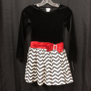 Chevron Skirt Bow Dress