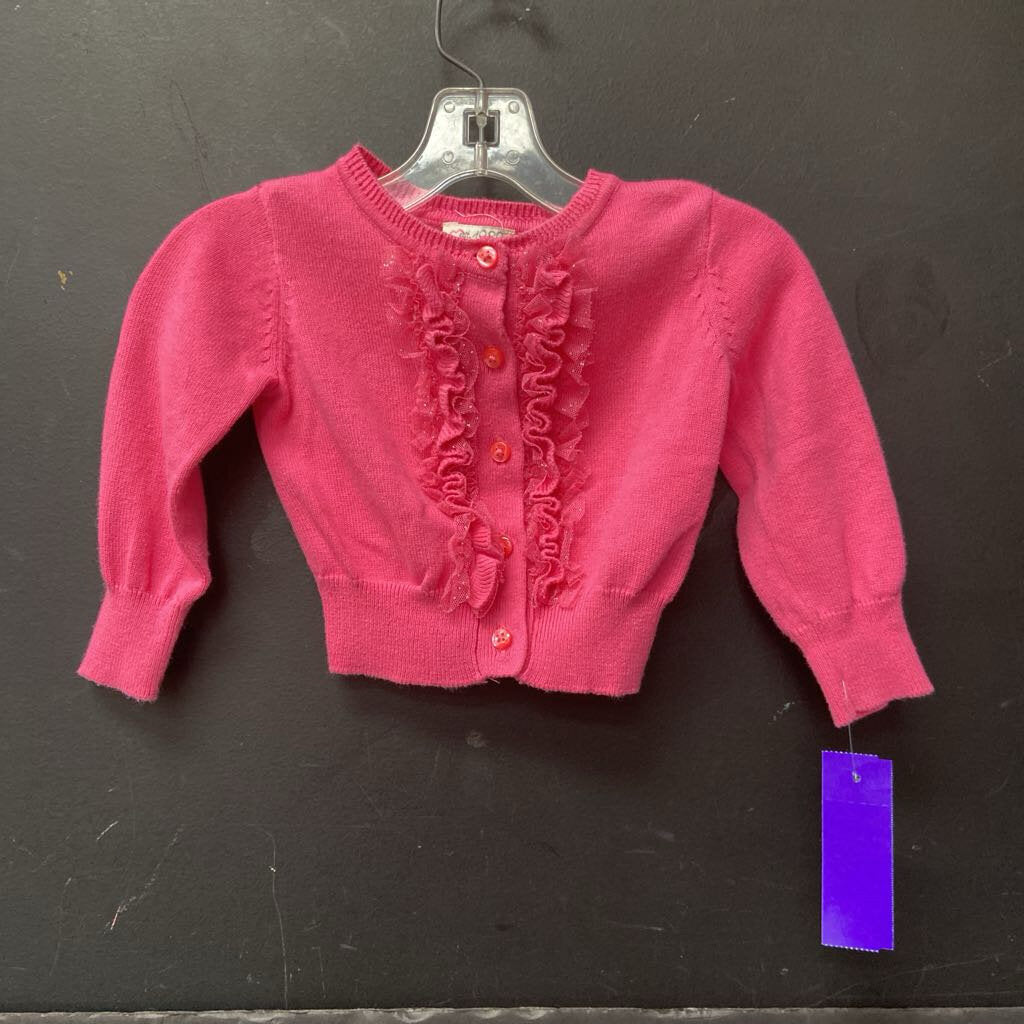 Ruffle button sweater