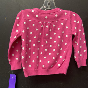 Polka dot button sweater