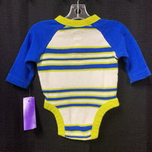 Load image into Gallery viewer, Striped button onesie
