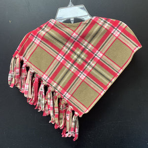 Girls Plaid Poncho Scarf