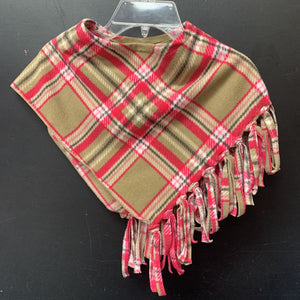 Girls Plaid Poncho Scarf