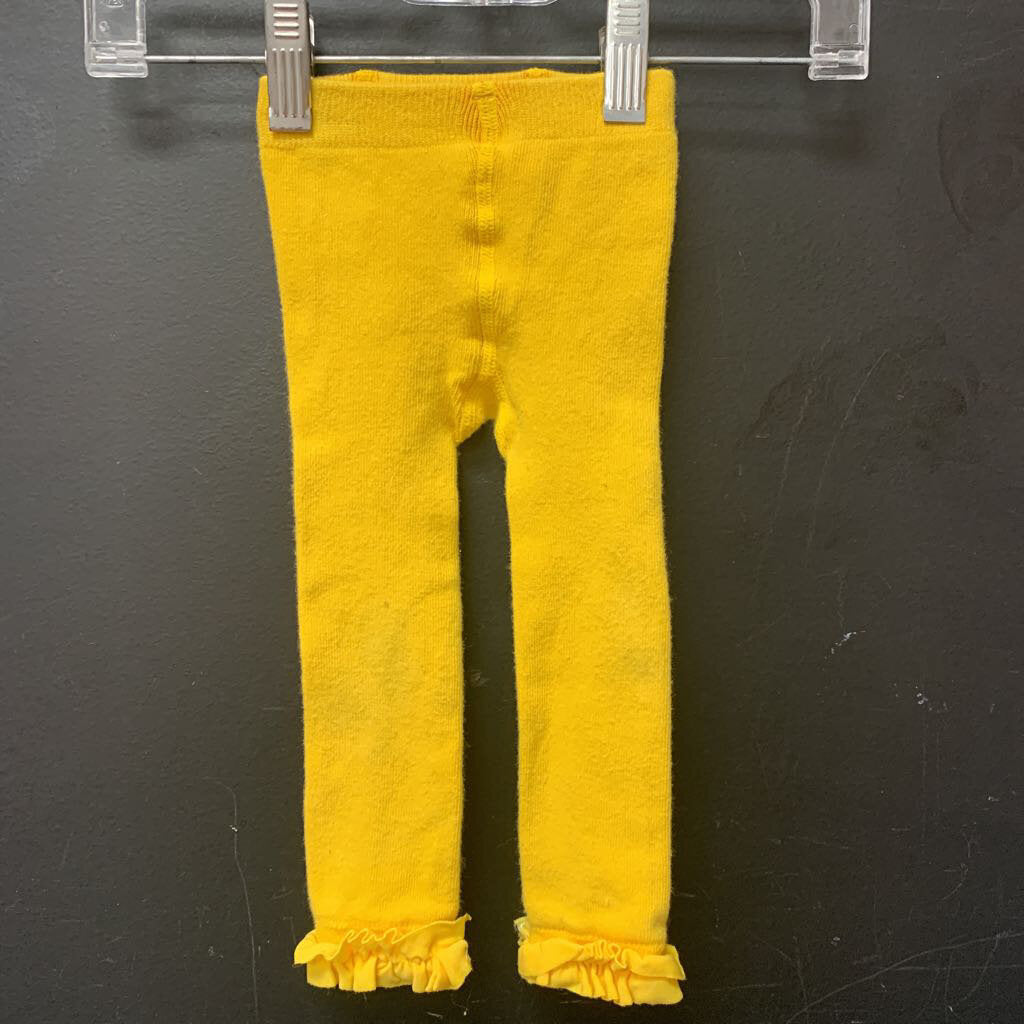 Girls Solid Ruffled Tights