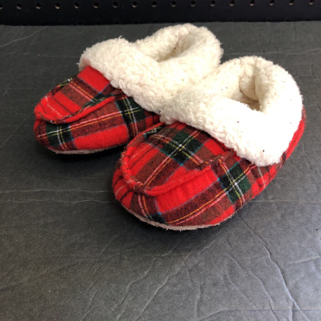 Boys Plaid Slippers