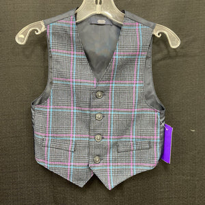 Plaid Button Vest