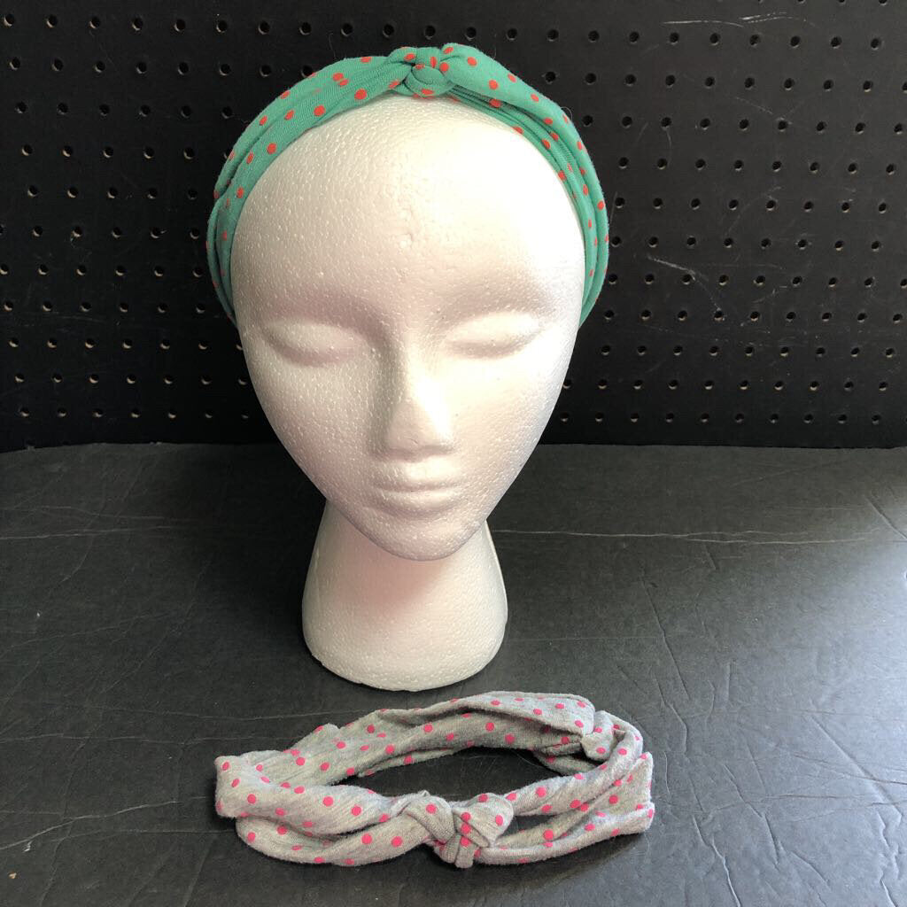 2pk Polka Dot Headbands