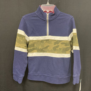 Half zip camo sweatshirt