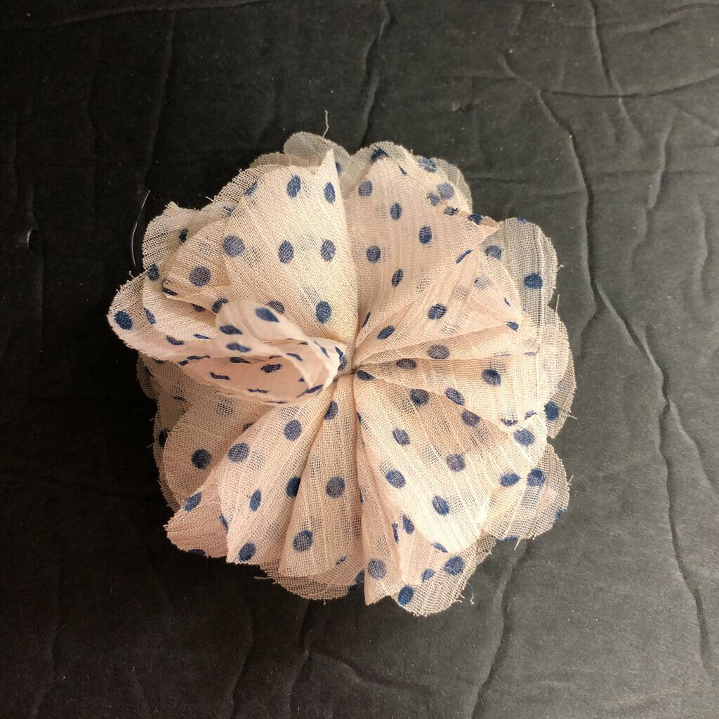 Polka Dot Flower Hairbow Clip