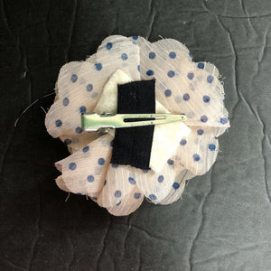 Polka Dot Flower Hairbow Clip