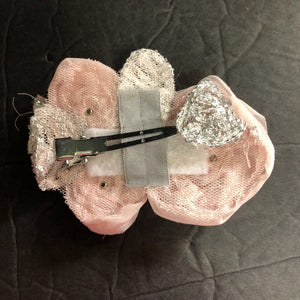 Sparkly Flower Hairbow Clip