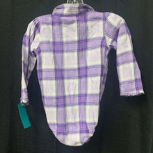 Load image into Gallery viewer, plaid collared onesie
